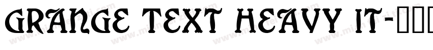 Grange Text Heavy It字体转换